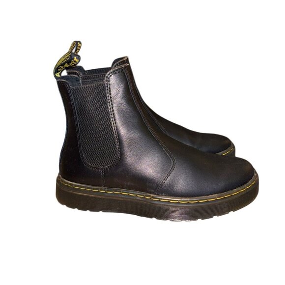 Dr. Martens Black Leather Bex Chelsea Boot 2976, Combat Boots Slip-on, Size 6 - Picture 1 of 6
